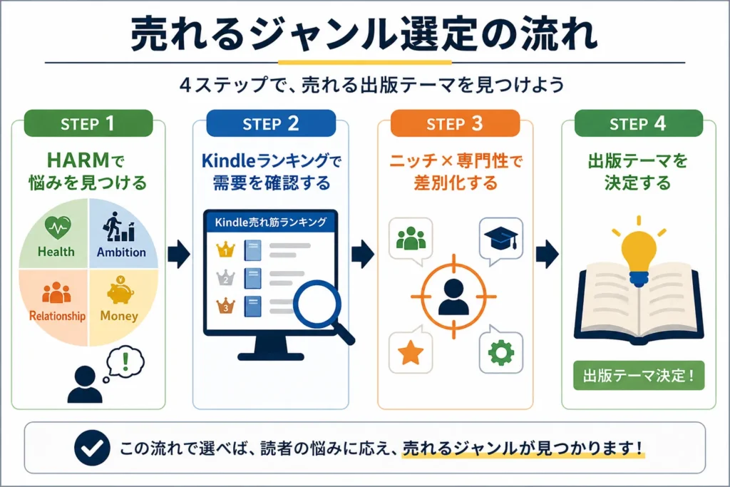 Kindle出版で売れるジャンルを選ぶ手順