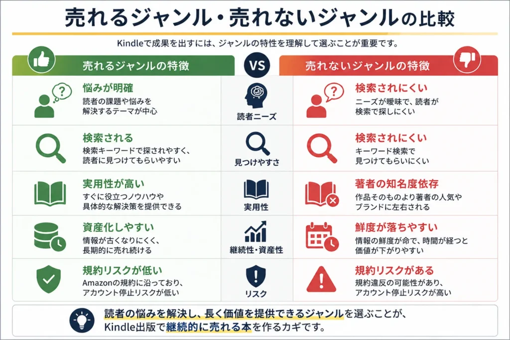 Kindleで売れるジャンルと売れないジャンルの違い